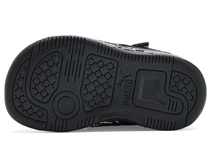 Puma Rebound Layup Mid Hook And Loop Sneaker Black Full Size Run New