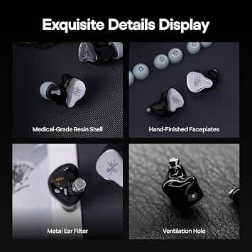 Linsoul KiwiEars KE4 Headphones & Earbuds Silver New