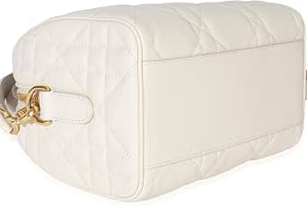 Dior Dior Groove Top Handle Women's bags Small White Macrocannage Calfskin Gold New