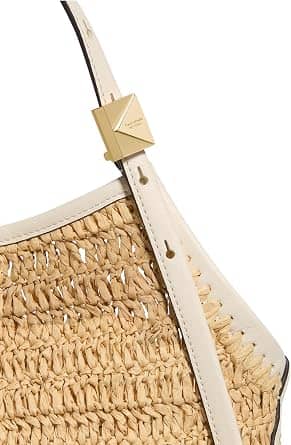 Kate Spade Deco Women's bags Beige Fine Grain Leather Tulip Tote Small New