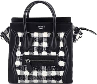 Celine Luggage Tote Women's bags Nano Black Tweed New