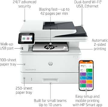 HP New Version: HP+, LaserJet Pro 4101fdwe Printers Refurbished - Excellent