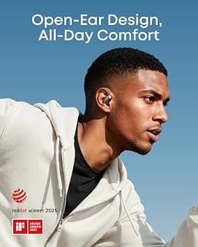 Soundcore AeroFit Headphones & Earbuds Brown New