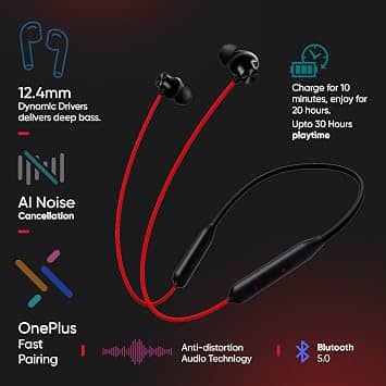 OnePlus Wireless Z2 Headphones & Earbuds Black New