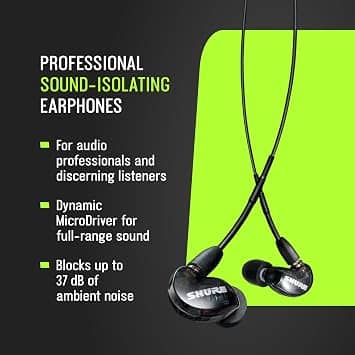 Shure SE215 Pro Headphones & Earbuds Transparent New