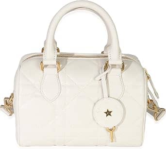 Dior Dior Groove Top Handle Women's bags Small White Macrocannage Calfskin Gold New