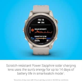 Garmin fēnix 7S Pro - Sapphire Solar Edition Smartwatches Gold 42mm Used - Like New