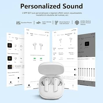 QCY MeloBuds ANC Headphones & Earbuds White New