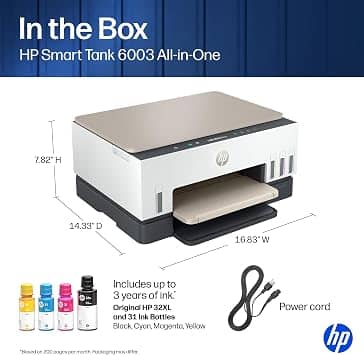 HP Smart Tank 6003 Printers New