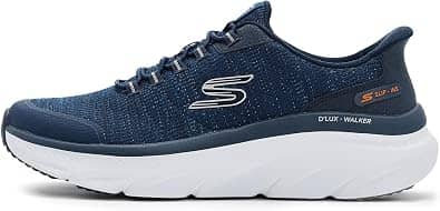 Skechers D'Lux Walker 3.0 Drevven Hands Free Slip-In Sneaker Blue 9 New