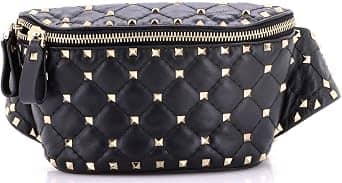 Valentino Garavani Rockstud Spike Belt Bag Women's bags Small Black Quilted New