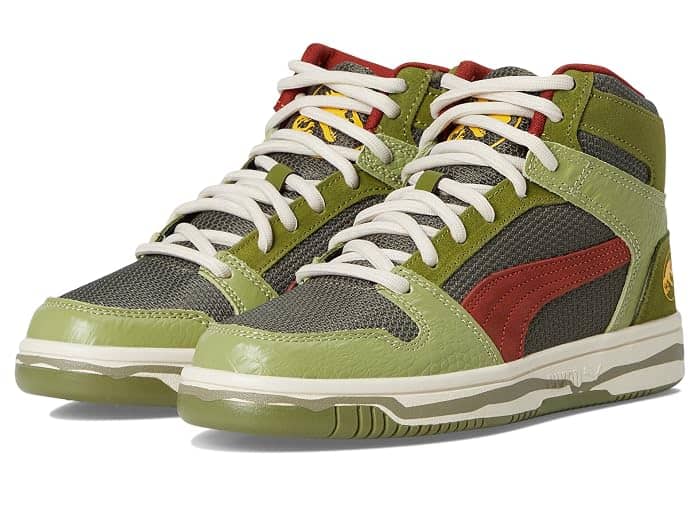 Puma Rebound Layup Mid Sneaker Green Full Size Run New