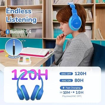 EarFun K4NC Headphones & Earbuds Blue New