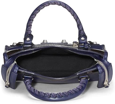Balenciaga City Shoulder Bag Women's bags Unspecified Navy Calfskin Mini Silver New