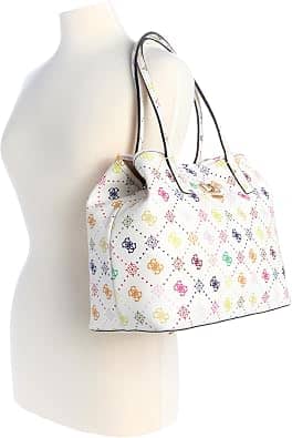 Guess Emelie Tote Women's bags Mini White Faux Leather New