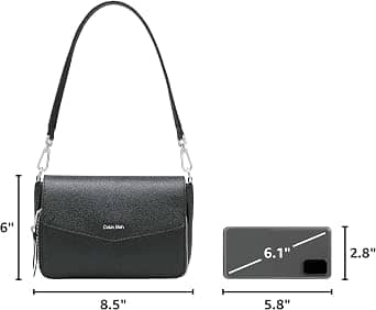 Calvin Klein Ava Shoulder Bag Women's bags One Size Black Saffiano New