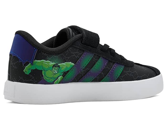 Adidas VL Court 3.0 Elastic Lace & Strap Sneaker Black Full Size Run New