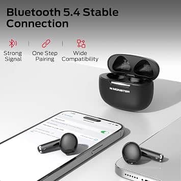 Monster W33 Headphones & Earbuds Black New