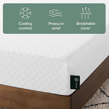 Zinus Cooling Essential Mattresses New Full 10"