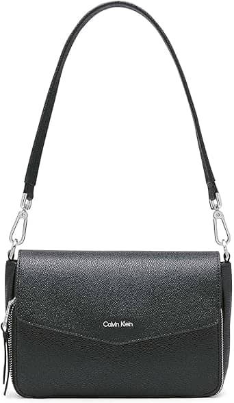 Calvin Klein Ava Shoulder Bag Women's bags One Size Black Saffiano New