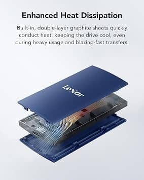 Lexar ES3 External SSDs Silver 512GB New