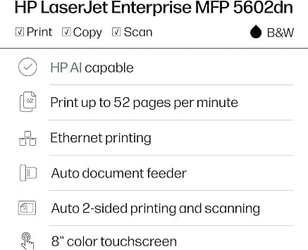 HP LaserJet Enterprise MFP 5602dn Printers New