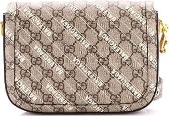 Balenciaga Horsebit 1955 Shoulder Bag Women's bags Mini Brown Coated Canvas New