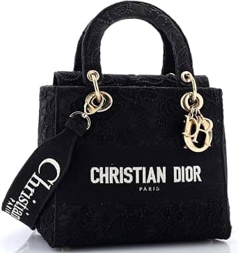 Dior Lady D-Lite Top Handle Women's bags Mini Powder Pink Canvas Gold New