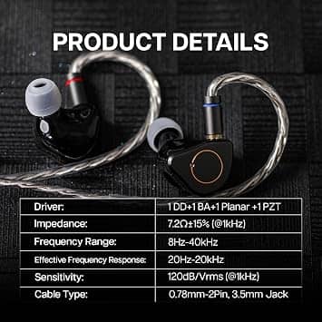 Linsoul SIMGOT-SuperMix4 Headphones & Earbuds Black New