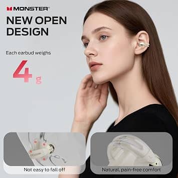Monster E103 Headphones & Earbuds White New