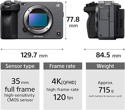 Sony ILME-FX3 Digital Cameras Black New Body Only