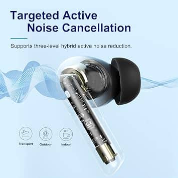 QCY HT05 Headphones & Earbuds Black New