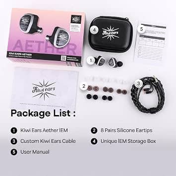 Linsoul KiwiEars Aether Headphones & Earbuds Black New