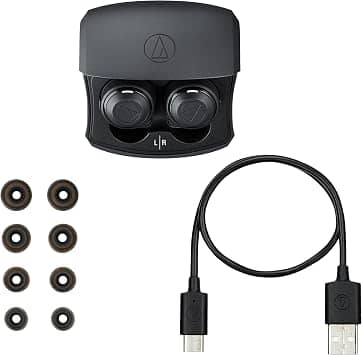 Audio-Technica ATHCKS50TWBK Headphones & Earbuds Black New