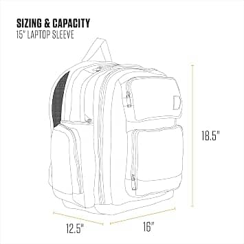 Carhartt Triple-Compartment Backpack Women's bags Black New