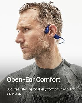 Shokz Open Swim Headphones & Earbuds Blue New