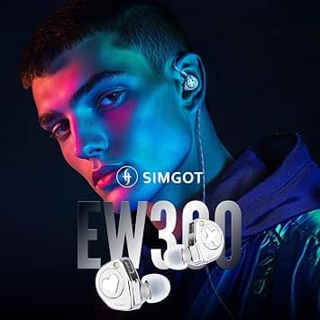 Linsoul SIMGOT EW300 Headphones & Earbuds Silver New