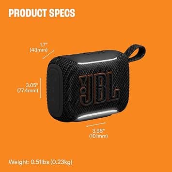 JBL Go 5 Portable Bluetooth Speakers Yellow New