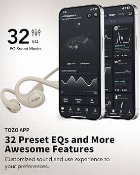 TOZO Openreal Headphones & Earbuds Khaki New