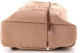 Chanel Deauville Backpack Women's bags Large Brown Canvas Silver New