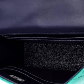Chanel Classic Flap Clutch Women's bags Unspecified Green Lambskin Gold New