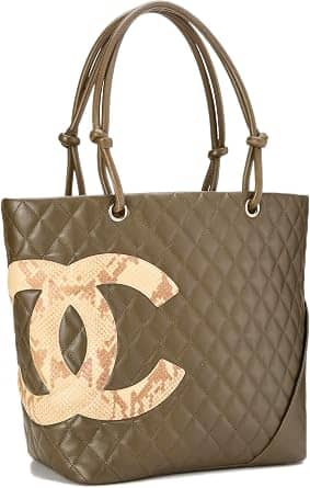 Chanel Cambon Tote Women's bags Beige Calfskin Silver New