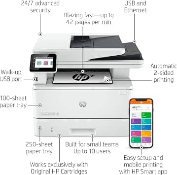 HP New Version: HP+, LaserJet Pro 4101fdne Printers Refurbished - Excellent