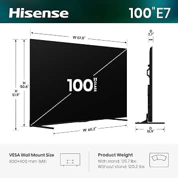 Hisense E7SF TVs 50 inch New