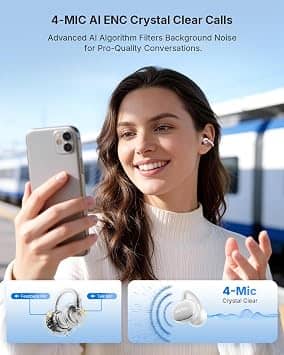 EarFun Clip 2 Headphones & Earbuds White New