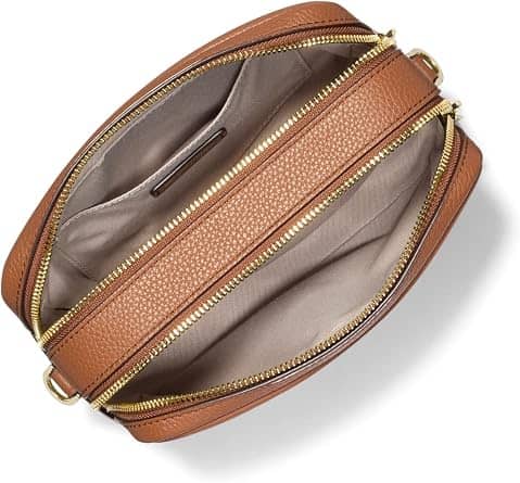 Michael Kors Bryant Crossbody Women's bags Small Pale Gold Pebbled Leather New