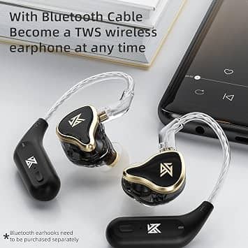 kz ZAS Headphones & Earbuds Black New