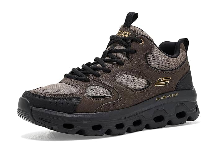 Skechers Glide Step Sole Sneaker Brown Full Size Run New