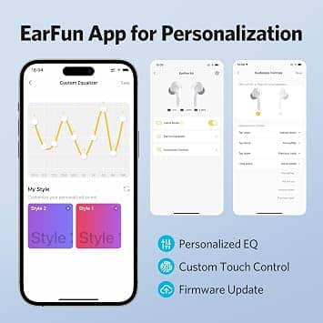 EarFun Air True Headphones & Earbuds White New