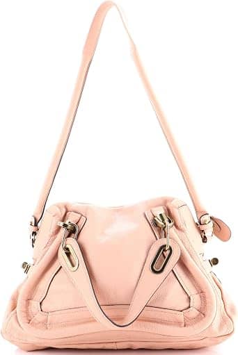 Chloé Paraty Top Handle Women's bags Medium Cement Pink Leather New